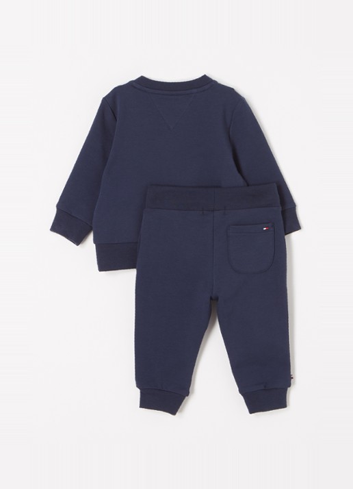Tommy Hilfiger Babyset met sweater en joggingbroek 2-delig - voorkant 2 donkerblauw