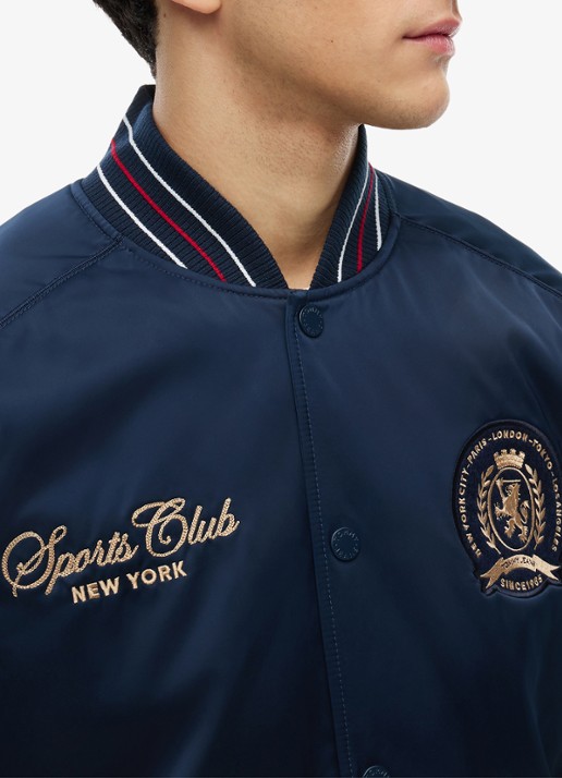 Tommy Hilfiger Baseball jack met logo - detail 2 dark night navy-c1g