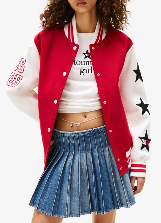 Tommy Hilfiger Baseball jack met steekzakken - detail 2 rood