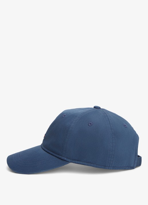 Tommy Hilfiger Baseball pet met logoborduring - achterkant donkerblauw