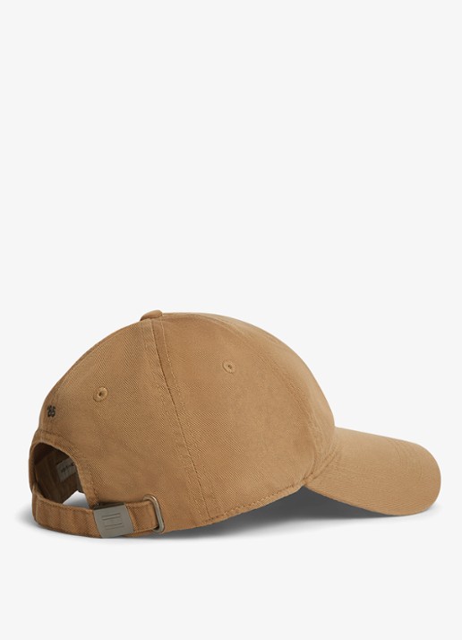 Tommy Hilfiger Baseball pet met logoborduring - achterkant zand