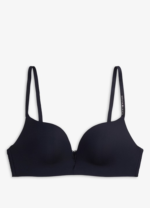 Tommy Hilfiger Beugel bh van kant - voorkant donkerblauw