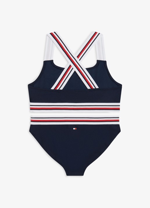 Tommy Hilfiger Bikiniset met gestreept detail - achterkant 2 donkerblauw