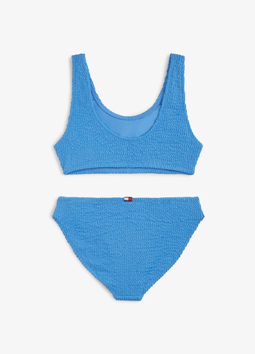 Tommy Hilfiger Bikiniset met structuur en logo - achterkant blauw