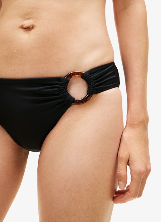 Tommy Hilfiger Bikinislip met ringdetail - detail 5 zwart