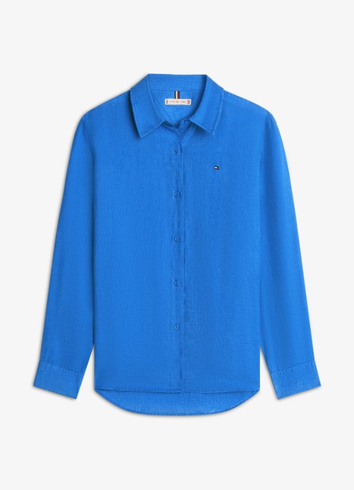 Tommy Hilfiger Blouse met grafische print - voorkant 2 blauw
