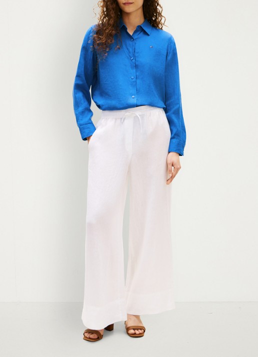 Tommy Hilfiger Blouse met grafische print - voorkant 3 blauw
