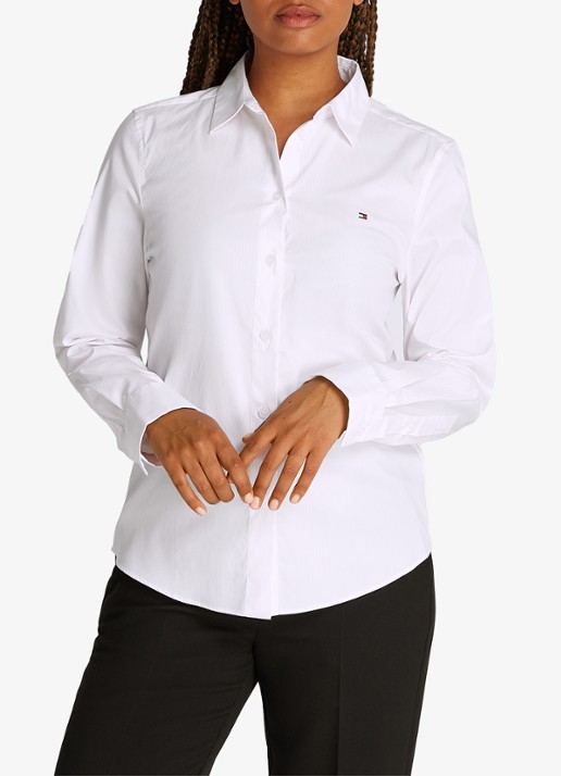 Tommy Hilfiger Blouse met logo - detail 3 lichtroze