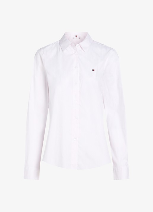 Tommy Hilfiger Blouse met logo - voorkant lichtroze