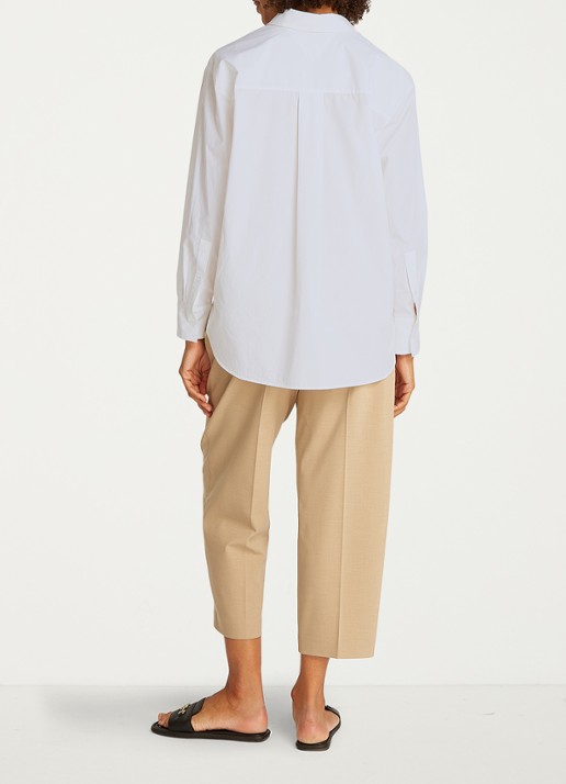 Tommy Hilfiger Blouse met streepprint en borstzak - achterkant wit