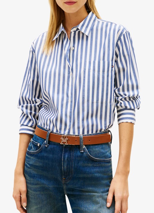 Tommy Hilfiger Blouse met streepprint en borstzak