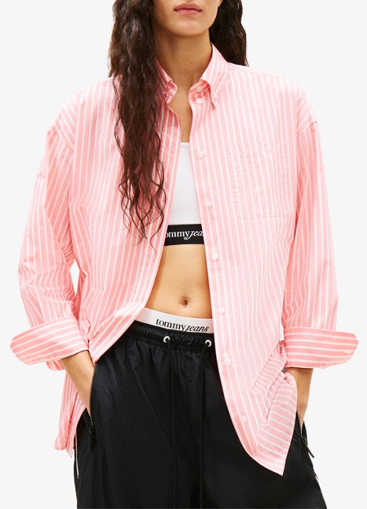 Tommy Hilfiger Blouse met streepprint en borstzak