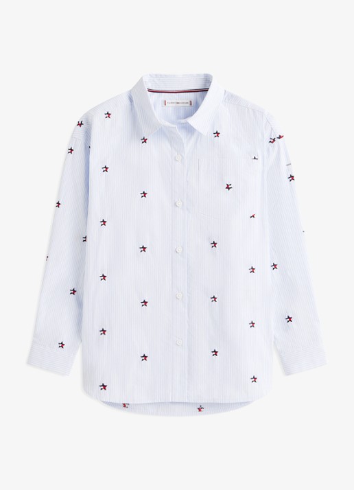 Tommy Hilfiger Blouse met streepprint en borstzak