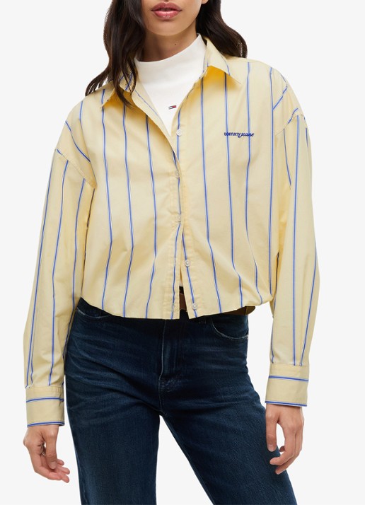 Tommy Hilfiger Blouse met streepprint en logoborduring