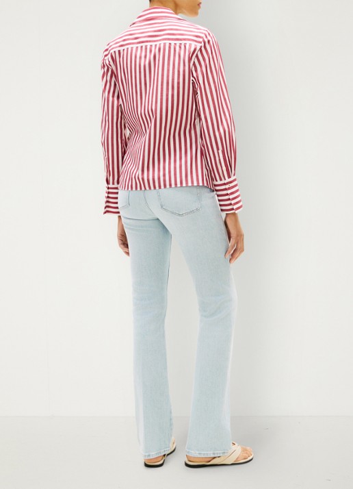 Tommy Hilfiger Blouse met streepprint - achterkant 5 rood