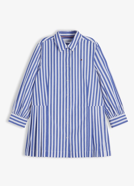 Tommy Hilfiger Blousejurk met streepprint en logoborduring