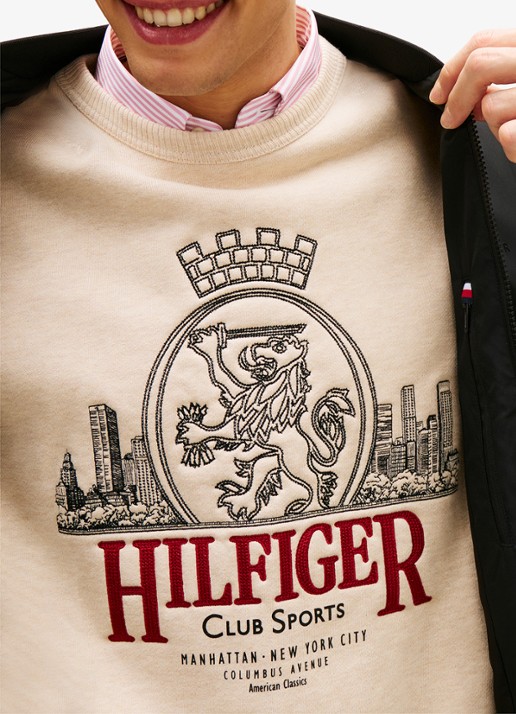 Tommy Hilfiger Bomberjack met logo - detail 2 zwart