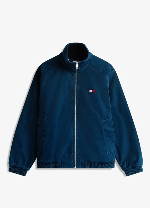 Tommy Hilfiger Bomberjack met logoborduring en steekzakken - voorkant 5 donkerblauw