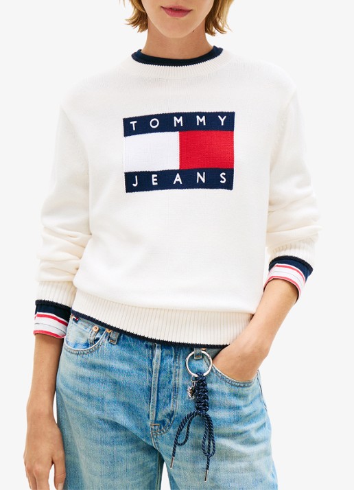 Tommy Hilfiger Bomberjack met logoborduring en steekzakken