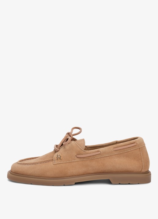 Tommy Hilfiger Bootschoen van suède met logo