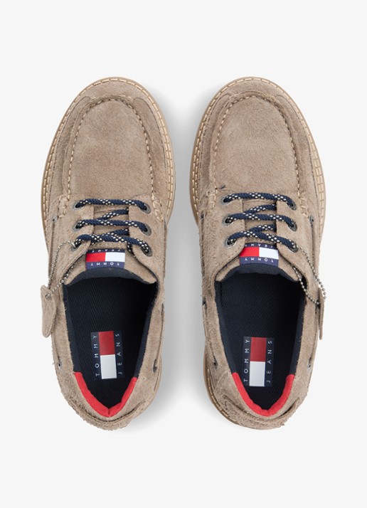 Tommy Hilfiger Bootschoen van suède - detail 4 lichtbruin