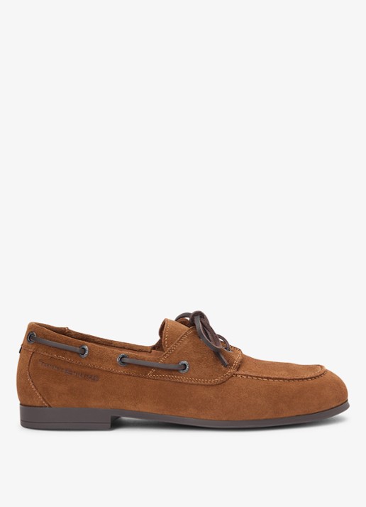 Tommy Hilfiger Bootschoen van suède - detail 4 bruin
