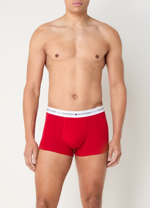 Tommy Hilfiger Boxershorts met logoband in 3-pack    - voorkant 2 donkergroen