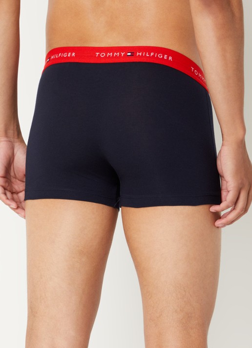 Tommy Hilfiger Boxershorts met logoband in 3-pack - achterkant 4 kobaltblauw