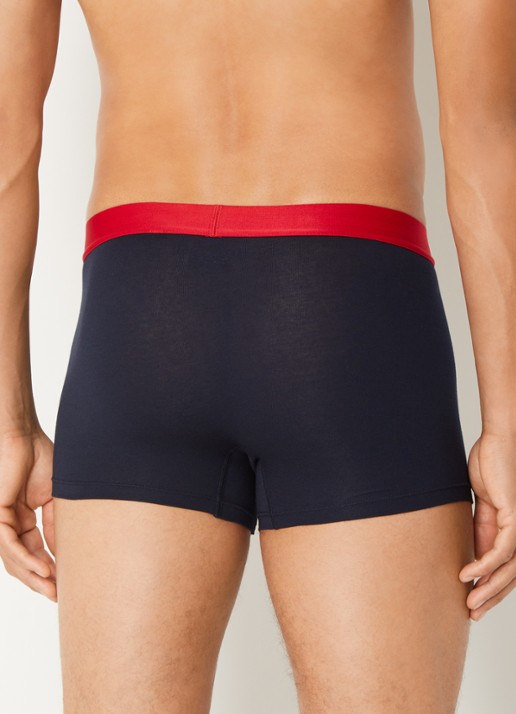 Tommy Hilfiger Boxershorts met logoband in 3-pack - achterkant zwart