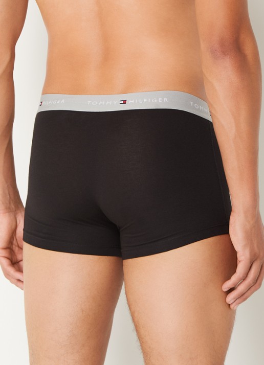 Tommy Hilfiger Boxershorts met logoband in 3-pack - achterkant grijsmele