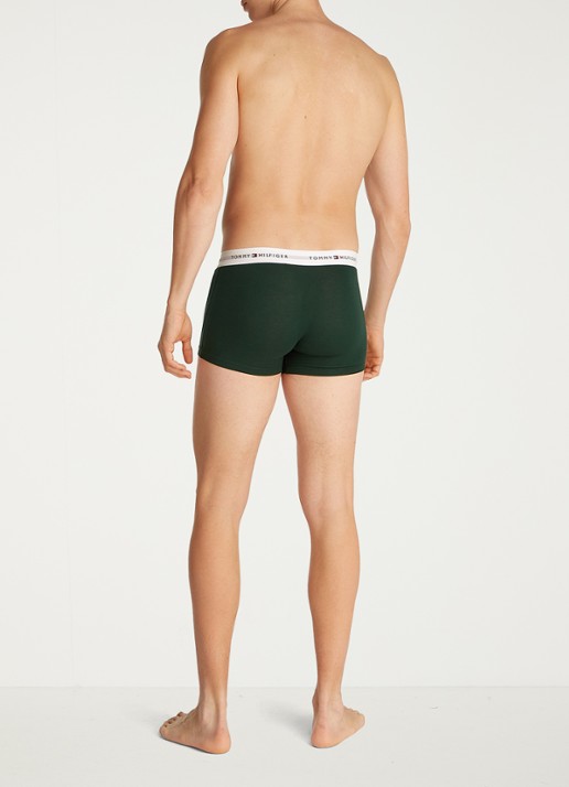 Tommy Hilfiger Boxershorts met logoband in 3-pack    - achterkant donkergrijs