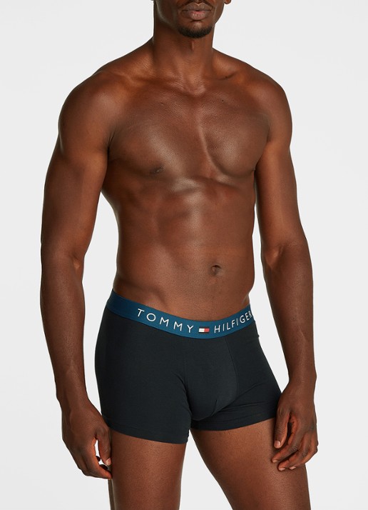 Tommy Hilfiger Boxershorts met logoband in 3-pack - voorkant 3 donkerblauw