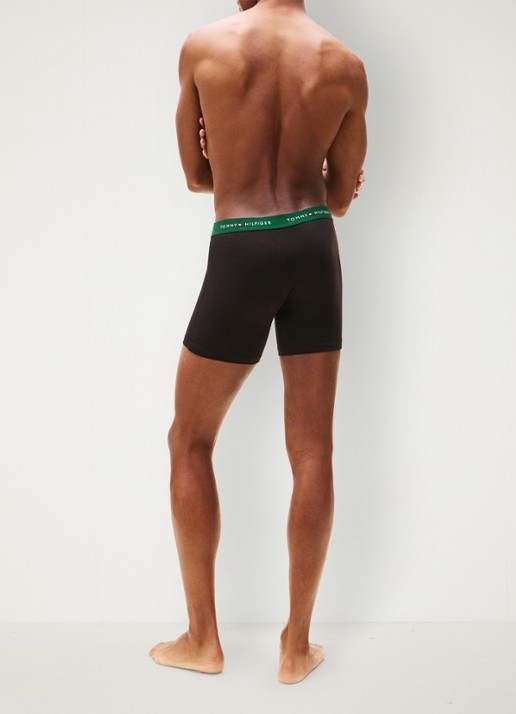 Tommy Hilfiger Boxershorts met logoband in 3-pack - achterkant lichtgroen