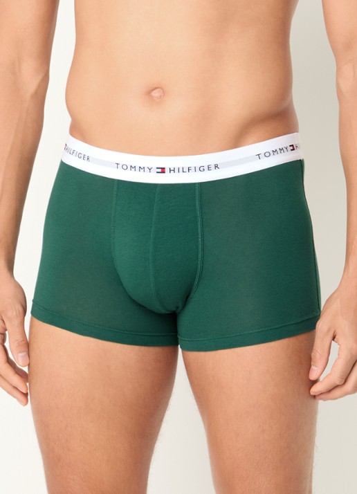 Tommy Hilfiger Boxershorts met logoband in 3-pack    - detail 4 orn grn/prp nvy/vess blu-0r9 / groen