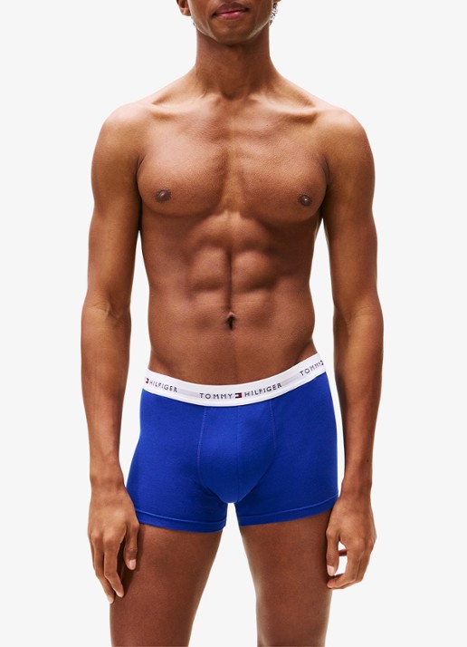 Tommy Hilfiger Boxershorts met logoband in 3-pack    - detail 8 blk/drk ash/wdg blu-0tu / zwart