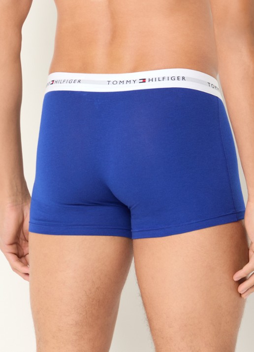Tommy Hilfiger Boxershorts met logoband in 3-pack    - achterkant 5 blk/drk ash/wdg blu-0tu / zwart