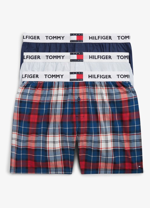 Tommy Hilfiger Boxershorts met logoband in 3-pack - voorkant multicolor