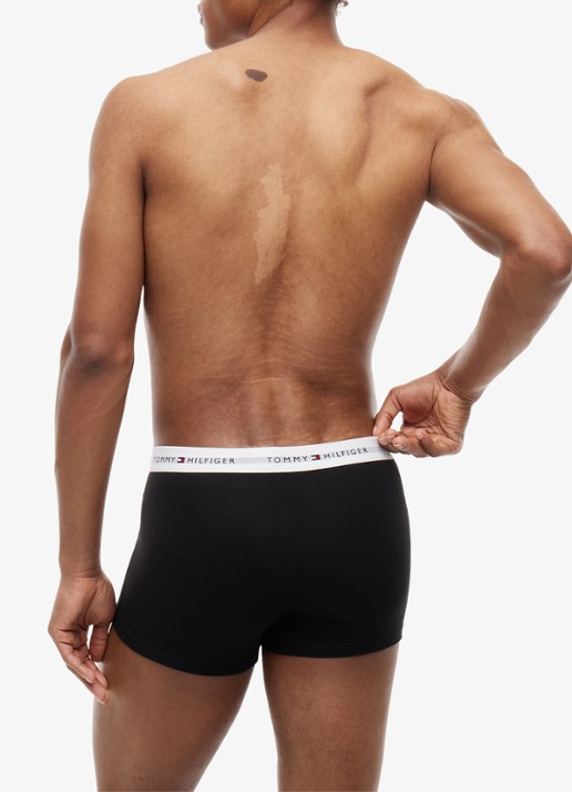 Tommy Hilfiger Boxershorts met logoband in 3-pack - achterkant 6 grey heather/black/white-0xo
