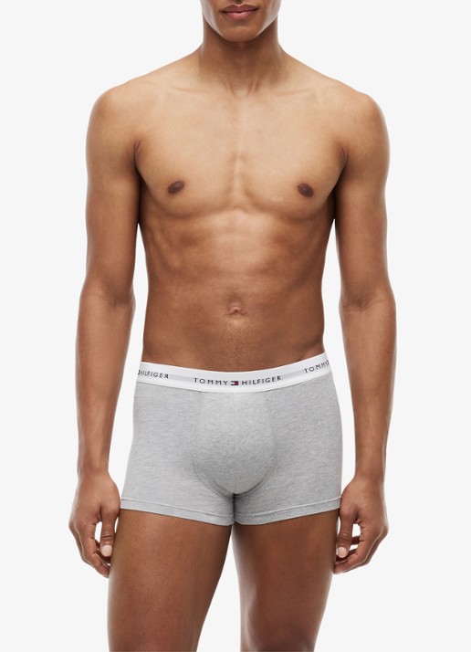Tommy Hilfiger Boxershorts met logoband in 3-pack - detail grey heather/black/white-0xo