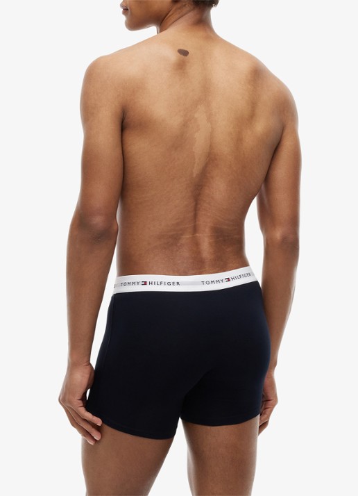 Tommy Hilfiger Boxershorts met logoband in 3-pack - achterkant 7 zwart