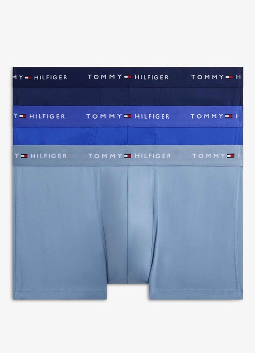 Tommy Hilfiger Boxershorts met logoband in 3-pack - voorkant 5 donkerblauw