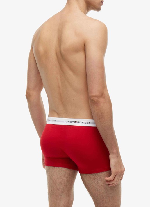 Tommy Hilfiger Boxershorts met logoband in 3-pack - achterkant 8 rood