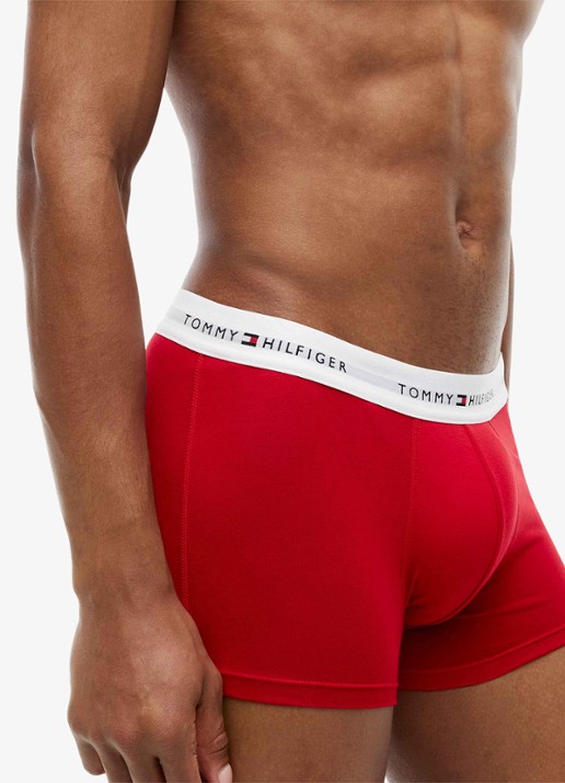 Tommy Hilfiger Boxershorts met logoband in 3-pack - detail 4 rood