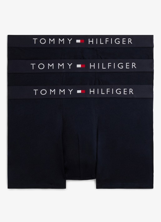 Tommy Hilfiger Boxershorts met logoband in 3-pack - voorkant 2 naturel