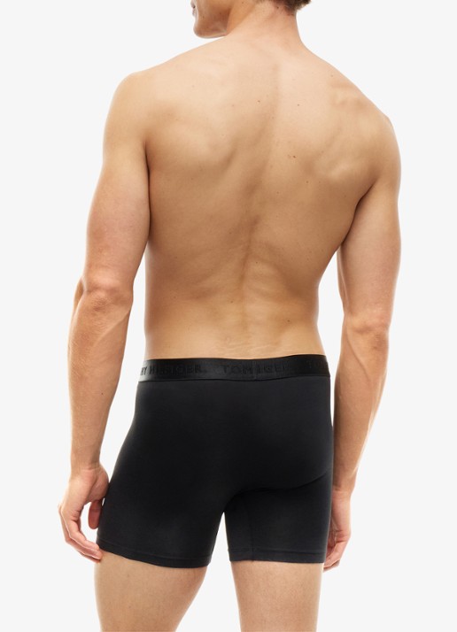 Tommy Hilfiger Boxershorts met logoband in 3-pack - achterkant 5 zwart