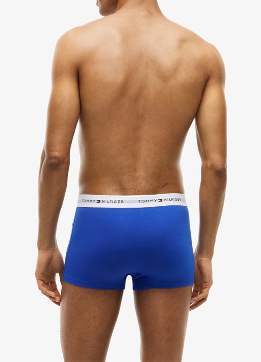 Tommy Hilfiger Boxershorts met logoband in 3-pack - achterkant donkerblauw