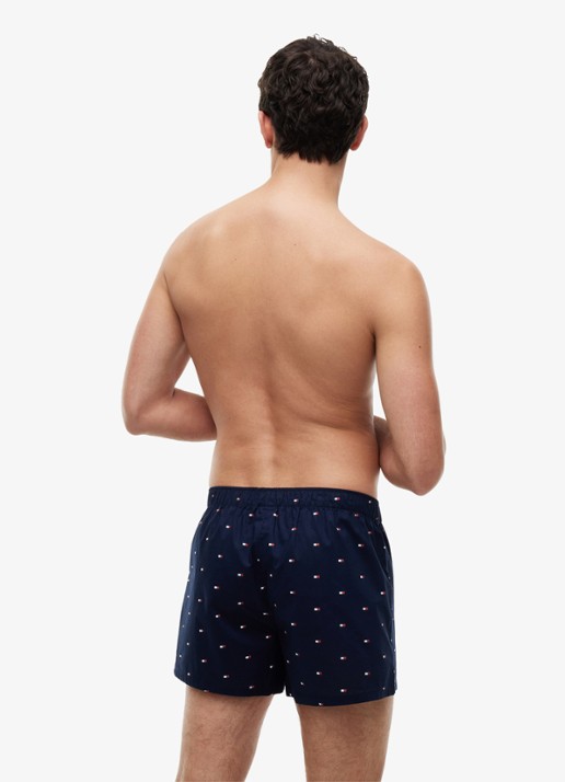 Tommy Hilfiger Boxershorts met logoband in 3-pack - achterkant 4 donkerblauw