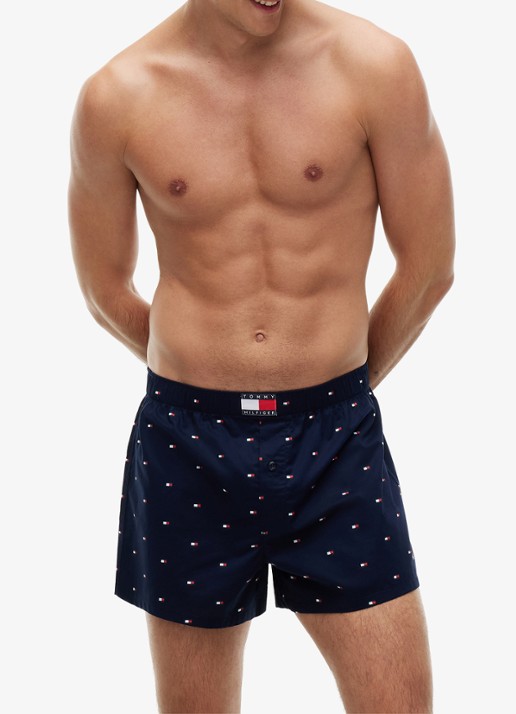 Tommy Hilfiger Boxershorts met logoband in 3-pack - detail donkerblauw