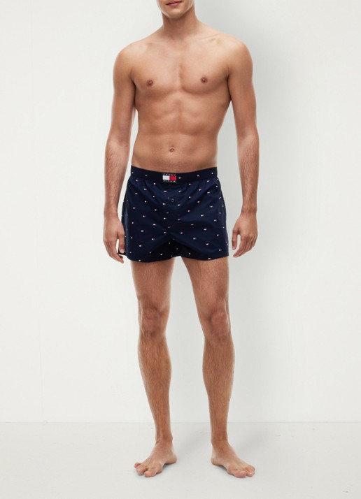 Tommy Hilfiger Boxershorts met logoband in 3-pack - voorkant 6 donkerblauw