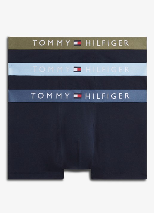 Tommy Hilfiger Boxershorts met logoband in 3-pack - voorkant 5 zwart